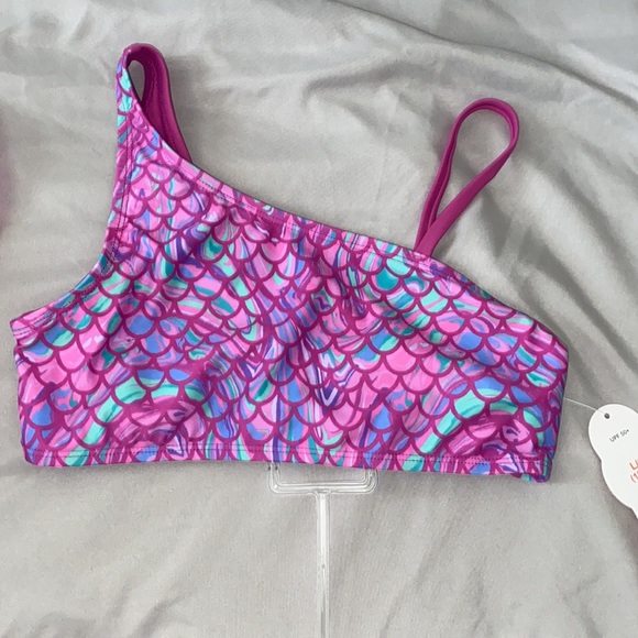 3pcs girls mermaid bikini swimsuit set with cover-up - Picture 3 of 5